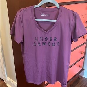 Under Armour Purple V-Neck T-Shirt